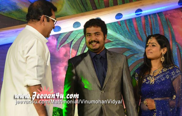 Vinu Mohan Vidya Wedding Reception